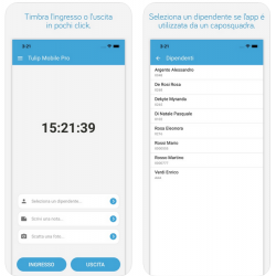 App per timbrare le presenze da smartphone Tulip Mobile Pro
