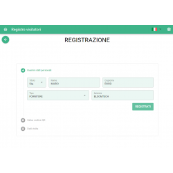 Tulip Registro Visitatori Web, registrazione autonoma del visitatore