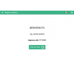 Tulip Registro Visitatori Web, registrazione autonoma del visitatore