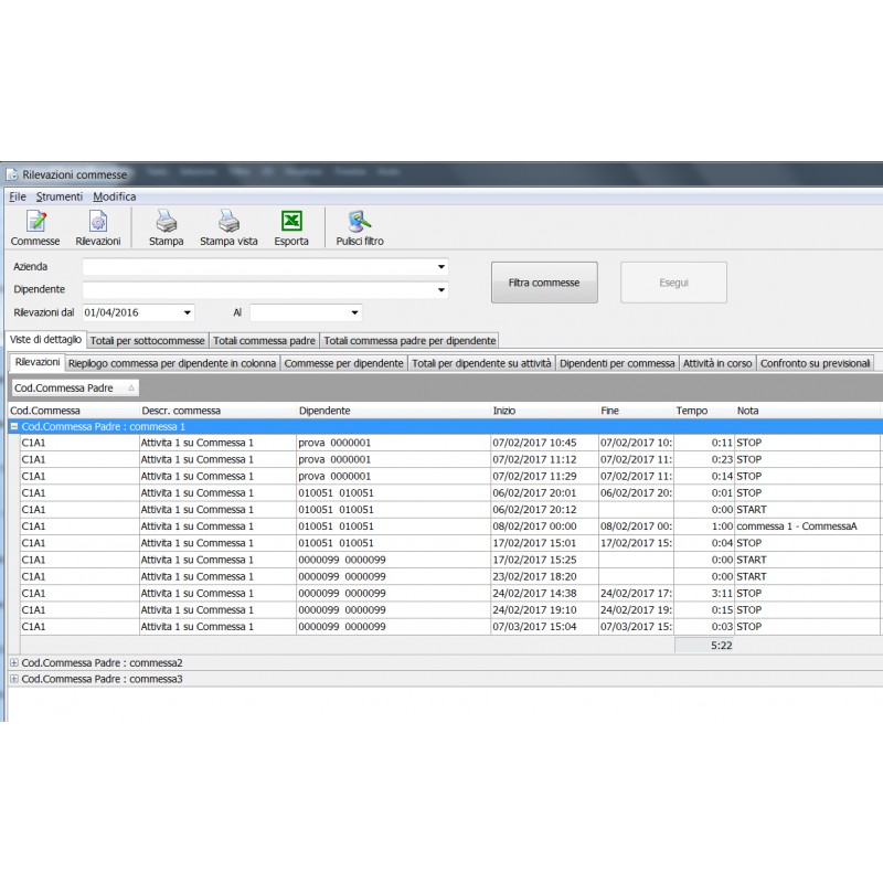 Tulip Software Gestione Commesse