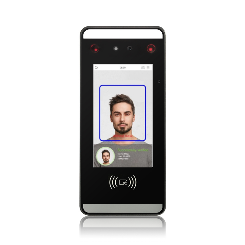 iClock Face Mask dispositivo di identificazione biometrica facciale, palmo e badge RF